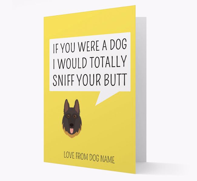 Personalized 'I'd Sniff Your Bum' Card